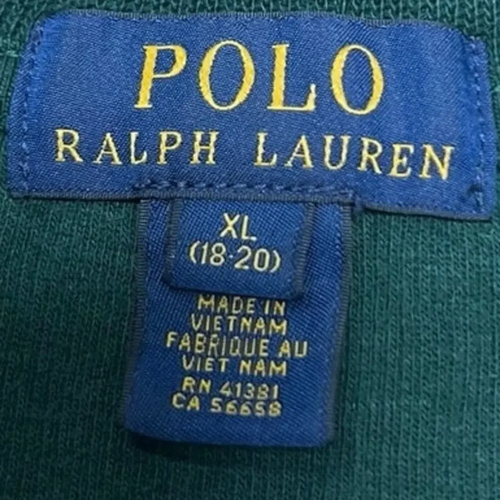 Polo Ralph Lauren Size Youth XL Quarter Zip Green Pullover Sweater Men’s